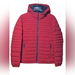 ****SOLD*****Tommy Hilfiger Men's Bold Red Puffer Jacket Size